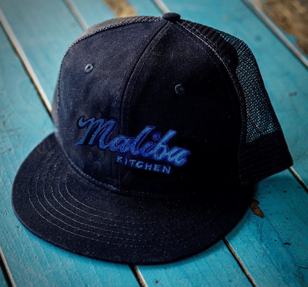 Navy Blue Trucker Mesh Cap with Blue Outline
