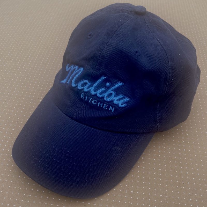 Navy Blue Washed Distressed Cap with Blue Outline Logo